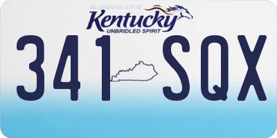 KY license plate 341SQX