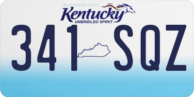 KY license plate 341SQZ