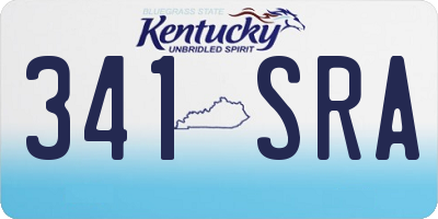 KY license plate 341SRA