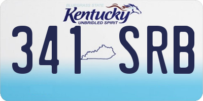KY license plate 341SRB