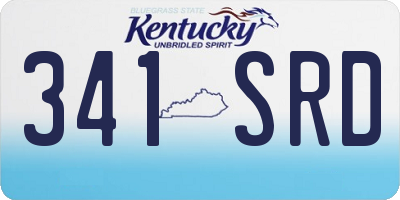 KY license plate 341SRD