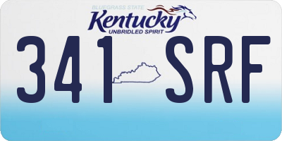 KY license plate 341SRF