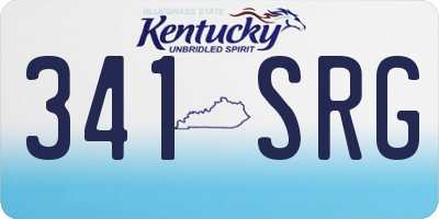 KY license plate 341SRG