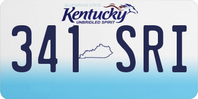 KY license plate 341SRI