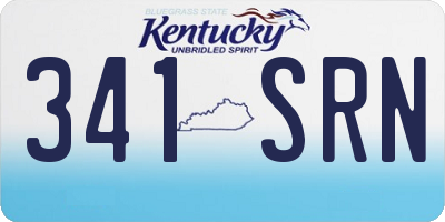 KY license plate 341SRN