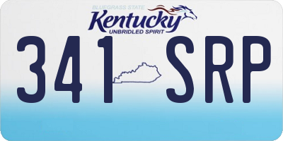 KY license plate 341SRP