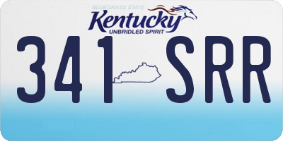 KY license plate 341SRR