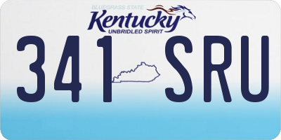 KY license plate 341SRU