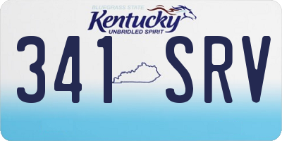 KY license plate 341SRV