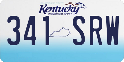 KY license plate 341SRW
