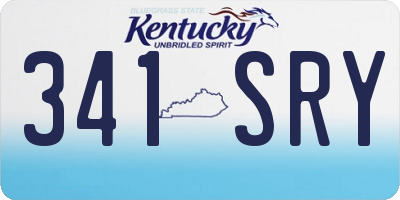 KY license plate 341SRY