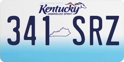 KY license plate 341SRZ