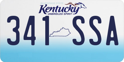 KY license plate 341SSA