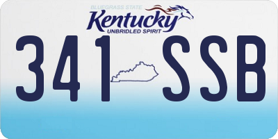 KY license plate 341SSB