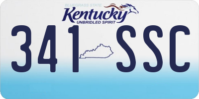 KY license plate 341SSC