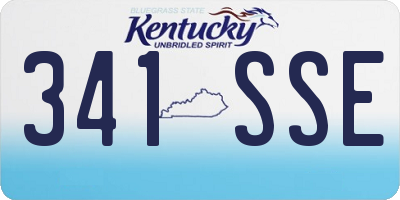 KY license plate 341SSE
