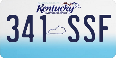 KY license plate 341SSF