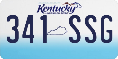 KY license plate 341SSG