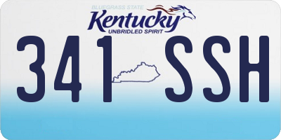 KY license plate 341SSH