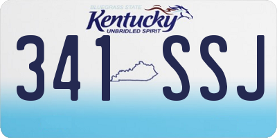 KY license plate 341SSJ