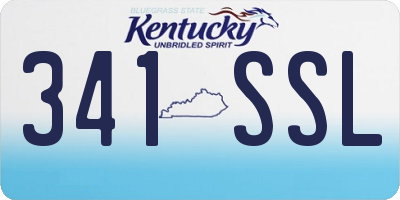 KY license plate 341SSL
