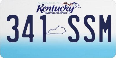 KY license plate 341SSM