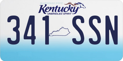 KY license plate 341SSN