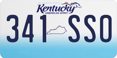 KY license plate 341SSO