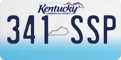 KY license plate 341SSP
