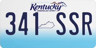 KY license plate 341SSR