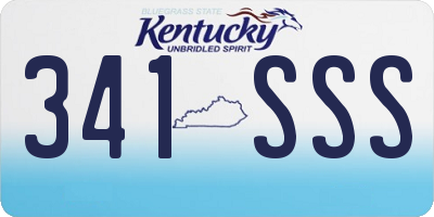 KY license plate 341SSS