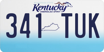 KY license plate 341TUK