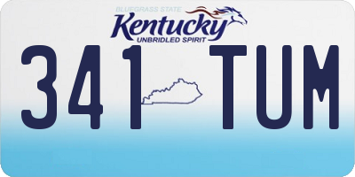 KY license plate 341TUM