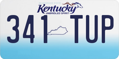 KY license plate 341TUP