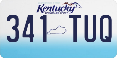 KY license plate 341TUQ