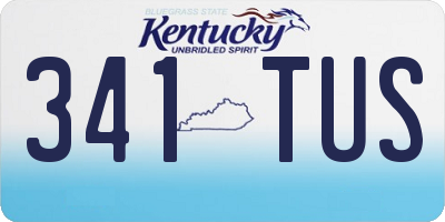 KY license plate 341TUS
