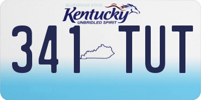 KY license plate 341TUT