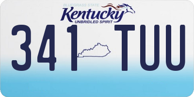 KY license plate 341TUU