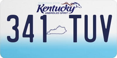 KY license plate 341TUV