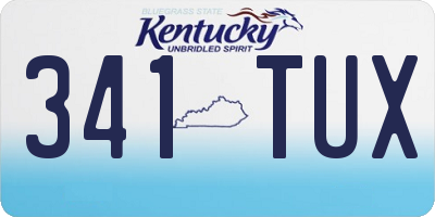 KY license plate 341TUX