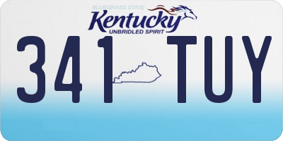 KY license plate 341TUY