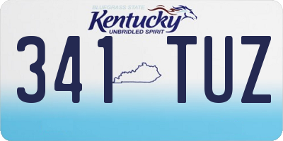 KY license plate 341TUZ