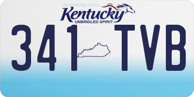 KY license plate 341TVB