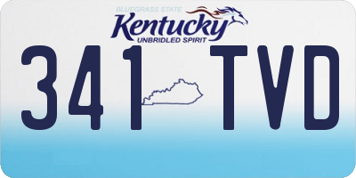 KY license plate 341TVD