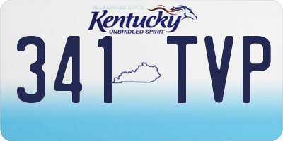 KY license plate 341TVP