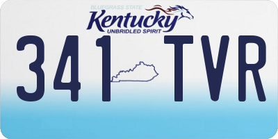 KY license plate 341TVR