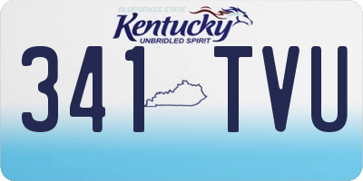 KY license plate 341TVU