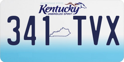 KY license plate 341TVX