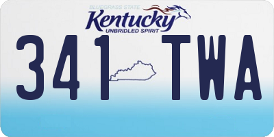 KY license plate 341TWA