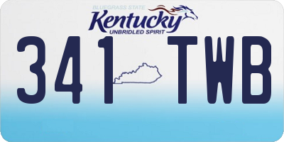 KY license plate 341TWB